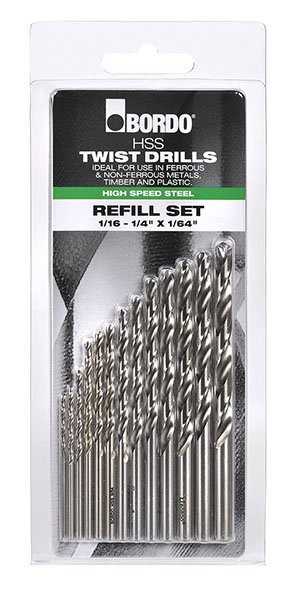 Bordo 2006-F1S - Jobber Drill Bright Refill Set 1/16-1/4"
